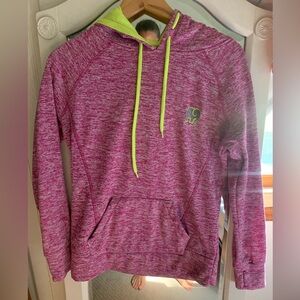 Ivory Ella medium hooded sweatshirt pullover heather pink purple neon green